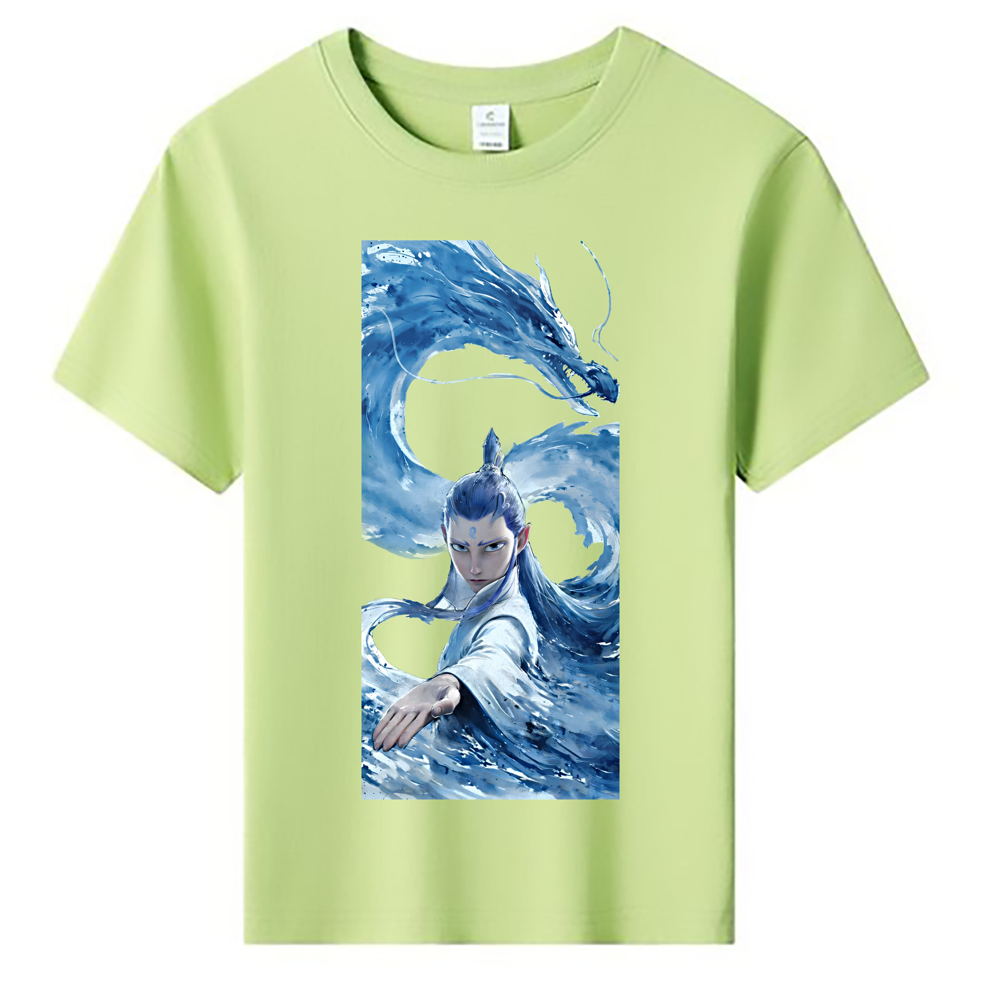 （画像用） Ne Zha 2 ナタ 魔童の大暴れ 綿100％キッズTシャツ（フロントプリント）